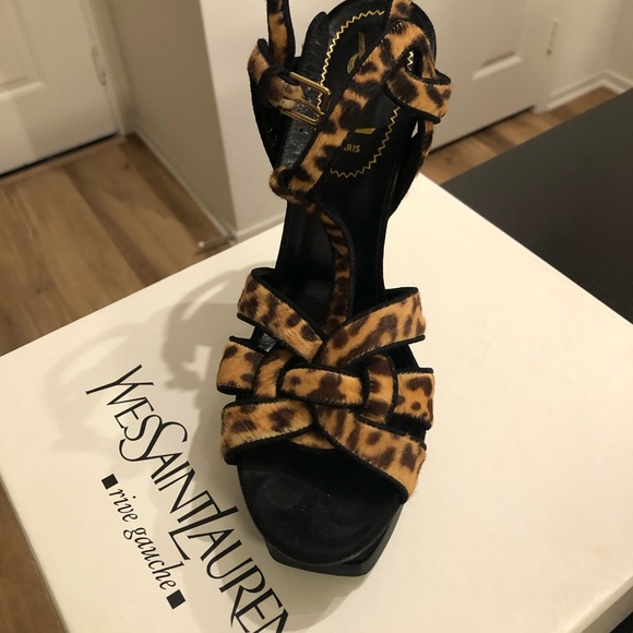 Saint Laurent Tribute Leopard Heels - Picture 4 of 8